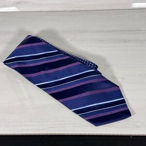 Silky Blue and Purple Striped Tie tommy hilfiger